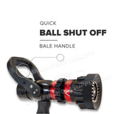 2" Fire Hose Nozzle Pistol Grip 30-60-95-125 GPM