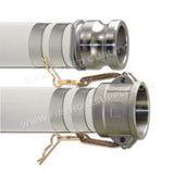 2 1/2" Inch Single Jacket Quick Camlock Hose White:FireHoseSupply.com