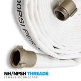 4" Inch Single Jacket Discharge Hose:FireHoseSupply.com
