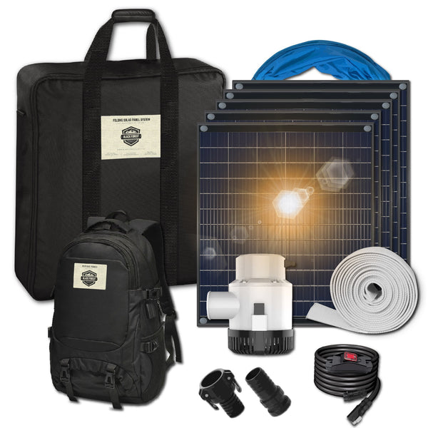Solar Irrigation Pump Kit 3000 Gallons Per Hour (No Battery Needed):FireHoseSupply.com