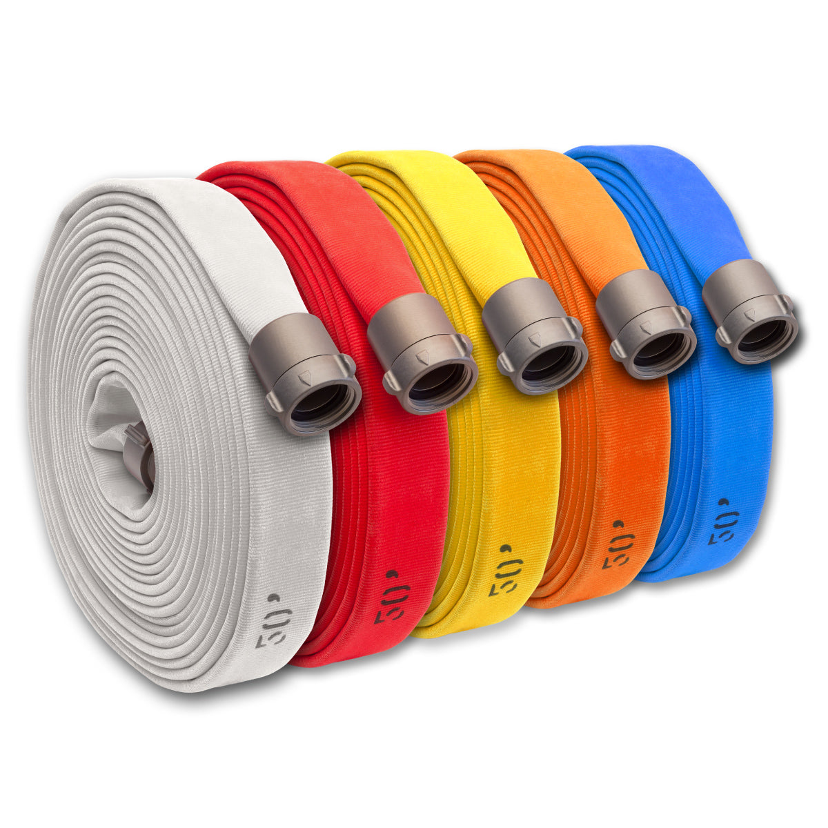 Flat Fire Hose Red Canvas Jacket Fire Hose With Storz Coupling, Chinese ...