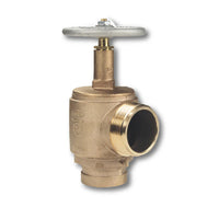 2-1/2" Groove Inlet x 90 Degree Angle Valve 300 PSI Brass