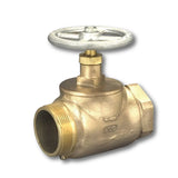 2-1/2" Female X Male Straight Globe Valve 300 PSI Brass NH (NST)