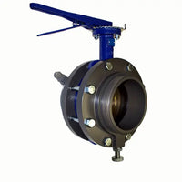 4" NH (NST) Female x 4.5" NH Male Long Handle Butterfly Valve