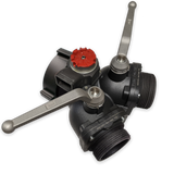 Aluminum Wye Valve 4-1/2" Female Inlet x 4" Male Outlets