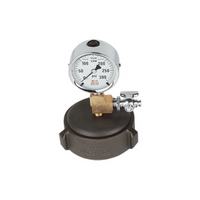 2-1/2" NH (NST) Test Cap With Gauge