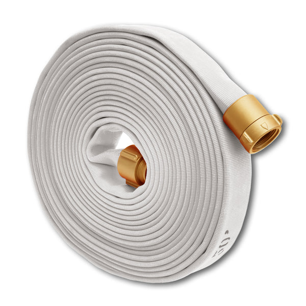 Fire Hose - 1 1/2 Inches X 50 Lay Flat Water Hose - White Industrial Hose - NPSH Fire Hose - 1 1/2 Inches X 50 Lay Flat Water Hose - White Industrial Hose - NPSH